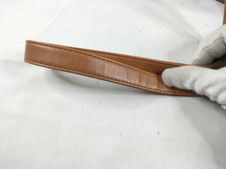 Yves Saint Laurent イヴサンローラン ショルダーバッグ カサンドラ ブラウン ブラック系 PVC レザー レディース YSL ヴィンテージ