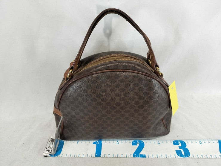 CELINE セリーヌ ハンドバッグ トリオンフ MC96 ブラウン系 PVC レザー レディース ハーフムーン