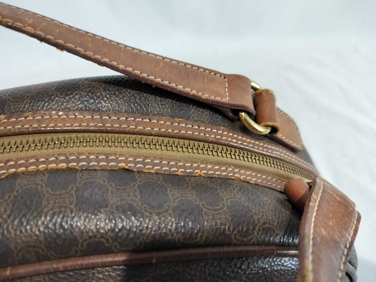 CELINE セリーヌ ハンドバッグ トリオンフ MC96 ブラウン系 PVC レザー レディース ハーフムーン
