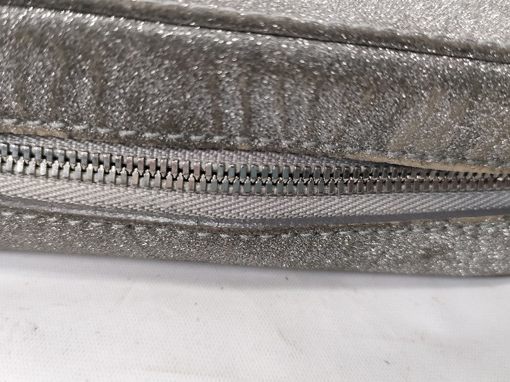 BALENCIAGA バレンシアガ ショルダーバッグ エブリデイ カメラバッグ XS 552372 シルバー系 レザー レディース グリッター 美品