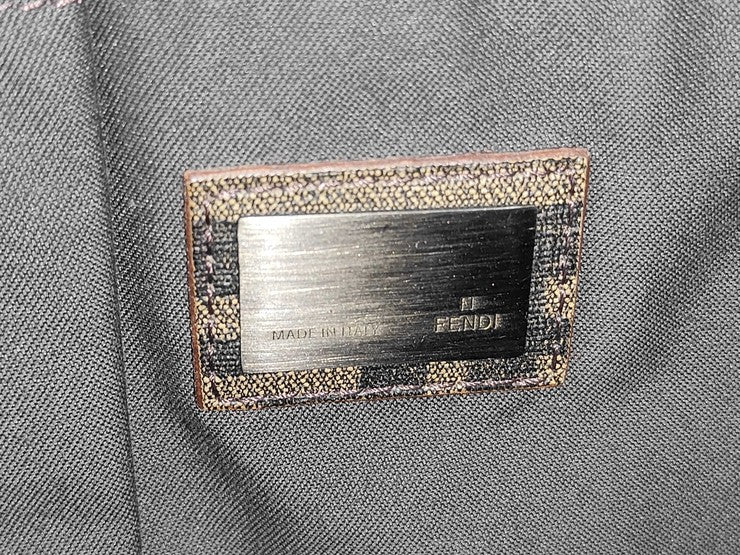 FENDI フェンディ トートバッグ ズッカ 7VA196 ブラウン系 PVC レディース 美品