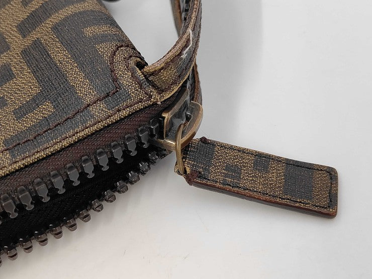 FENDI フェンディ トートバッグ ズッカ 7VA196 ブラウン系 PVC レディース 美品