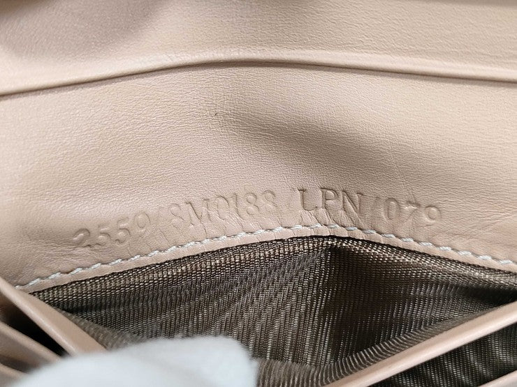 FENDI フェンディ 二つ折り財布 ズッキーノ 8M0188 ベージュ系 キャンバス レザー レディース ゴールド金具 美品