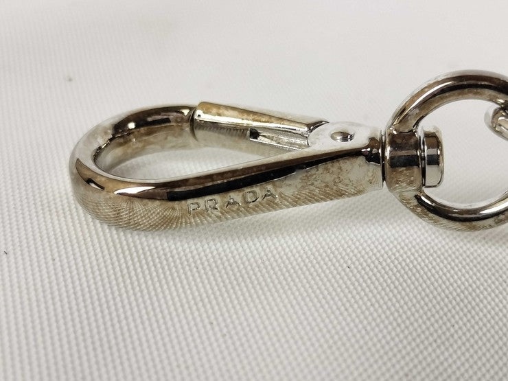 PRADA プラダ キーホルダー ロボットチャーム エドワード 1ARA97 マルチカラー系 サフィアーノレザー ユニセックス 美品