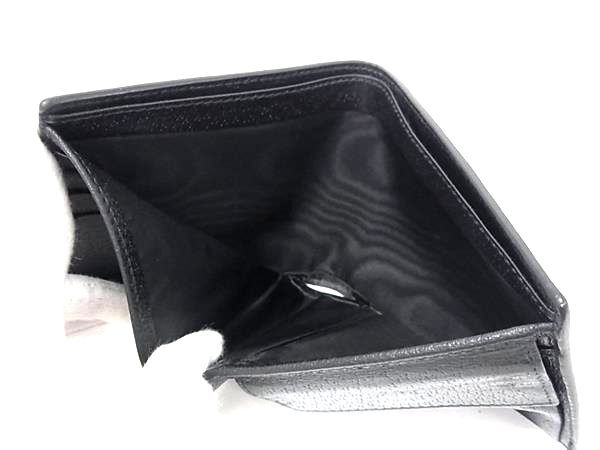 GUCCI グッチ 財布 495053 ブラック ゴールド レザー メンズ ビー 蜂 二つ折り 財布 美品