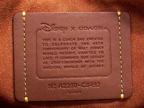 COACH コーチ トートバッグ フィールドトート 40 ディズニー コラボ C8492 アイボリー ブラウン キャンバス レザー レディース 2WAY 美品