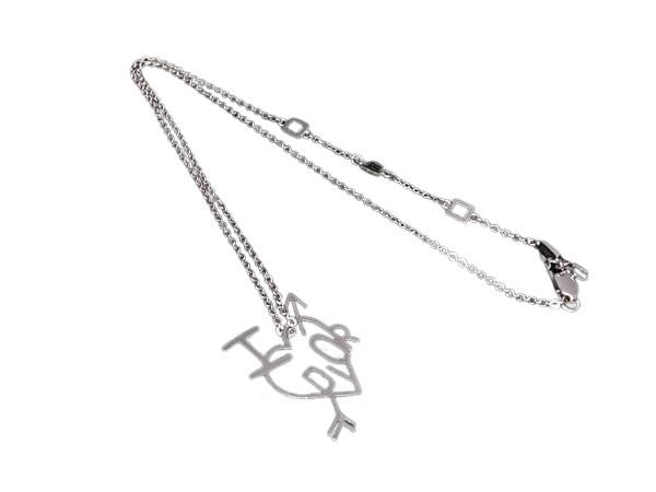 DIOR ディオール ネックレス シルバー メタル レディース ハート アロー 美品