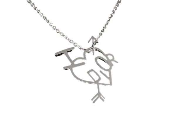 DIOR ディオール ネックレス シルバー メタル レディース ハート アロー 美品