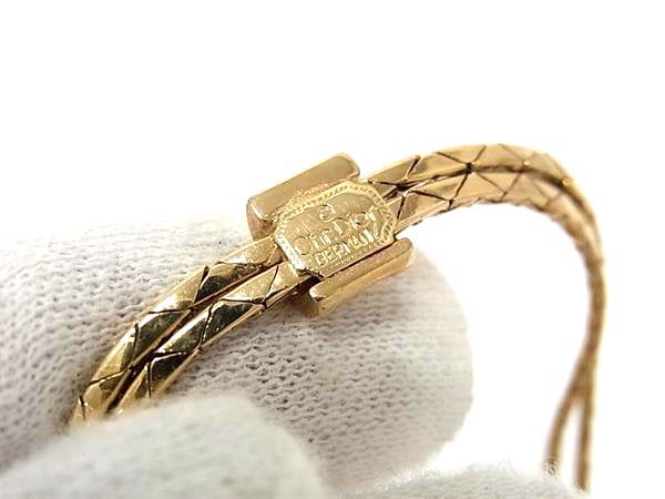 ChristianDior クリスチャンディオール ブレスレット ゴールド メタル レディース ラインストーン 美品