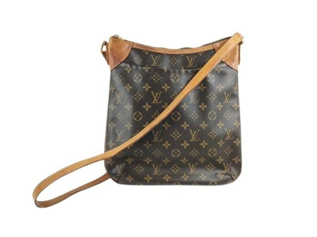 LOUIS VUITTON ルイヴィトン ショルダーバッグ オデオンMM M56389 ブラウン系 モノグラム レディース ゴールド金具 美品