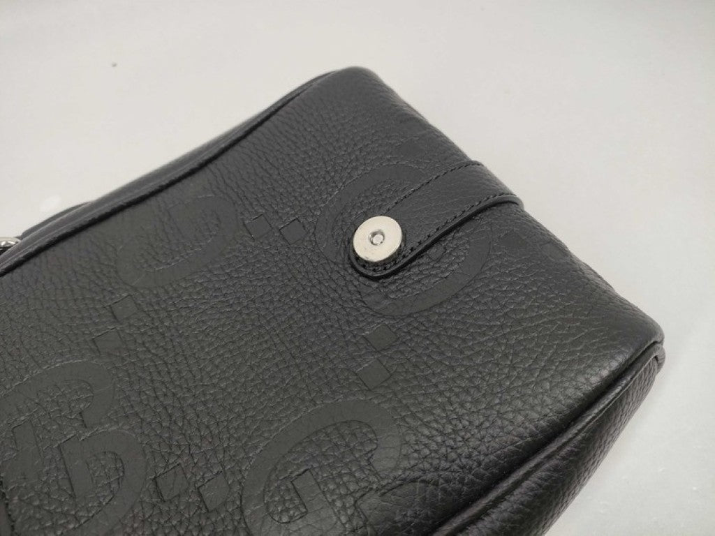 GUCCI グッチ ショルダーバッグ スモール メッセンジャーバッグ 760235 ブラック系 ジャンボGG ユニセックス シルバー金具 美品