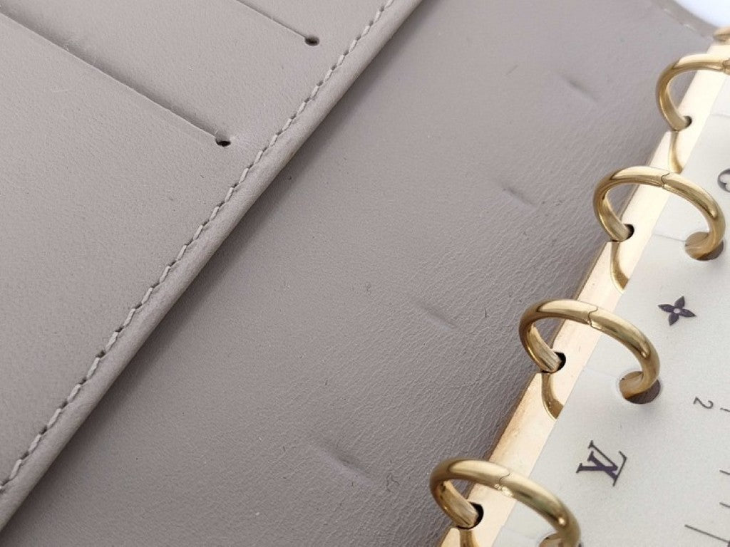 LOUIS VUITTON ルイヴィトン 手帳カバー アジェンダPM R21001 イエロー系 モノグラムヴェルニ レディース システム手帳 6穴 美品