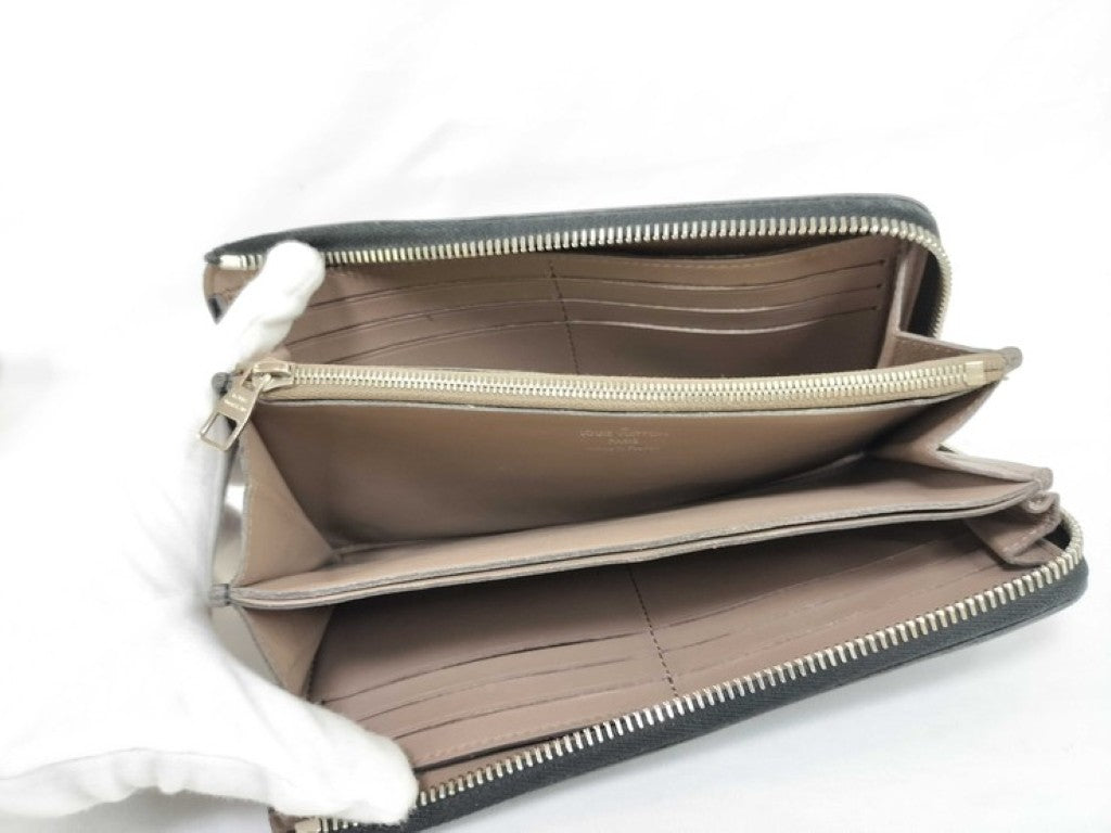 LOUIS VUITTON ルイヴィトン 長財布 ポルトフォイユ コメット M60146 ブラック系 レザー ユニセックス L字ファスナー シルバー金具