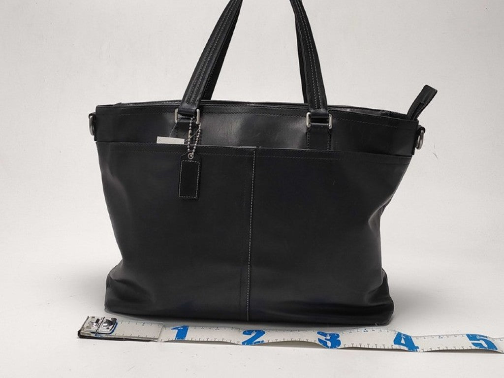 COACH コーチ トートバッグ レキシントン F70673 ブラック系 レザー レディース 2WAY ハンドバッグ ショルダーバッグ シルバー金具 美品