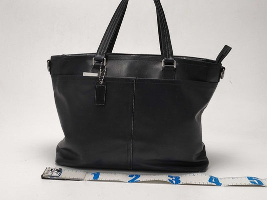 COACH コーチ トートバッグ レキシントン F70673 ブラック系 レザー レディース 2WAY ハンドバッグ ショルダーバッグ シルバー金具 美品