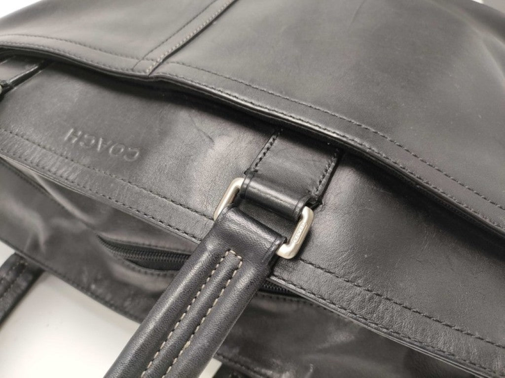 COACH コーチ トートバッグ レキシントン F70673 ブラック系 レザー レディース 2WAY ハンドバッグ ショルダーバッグ シルバー金具 美品