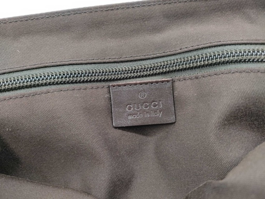GUCCI グッチ ボディバッグ GGキャンバス 145851 ブラウン ベージュ系 キャンバス レザー ユニセックス ウエストバッグ 美品
