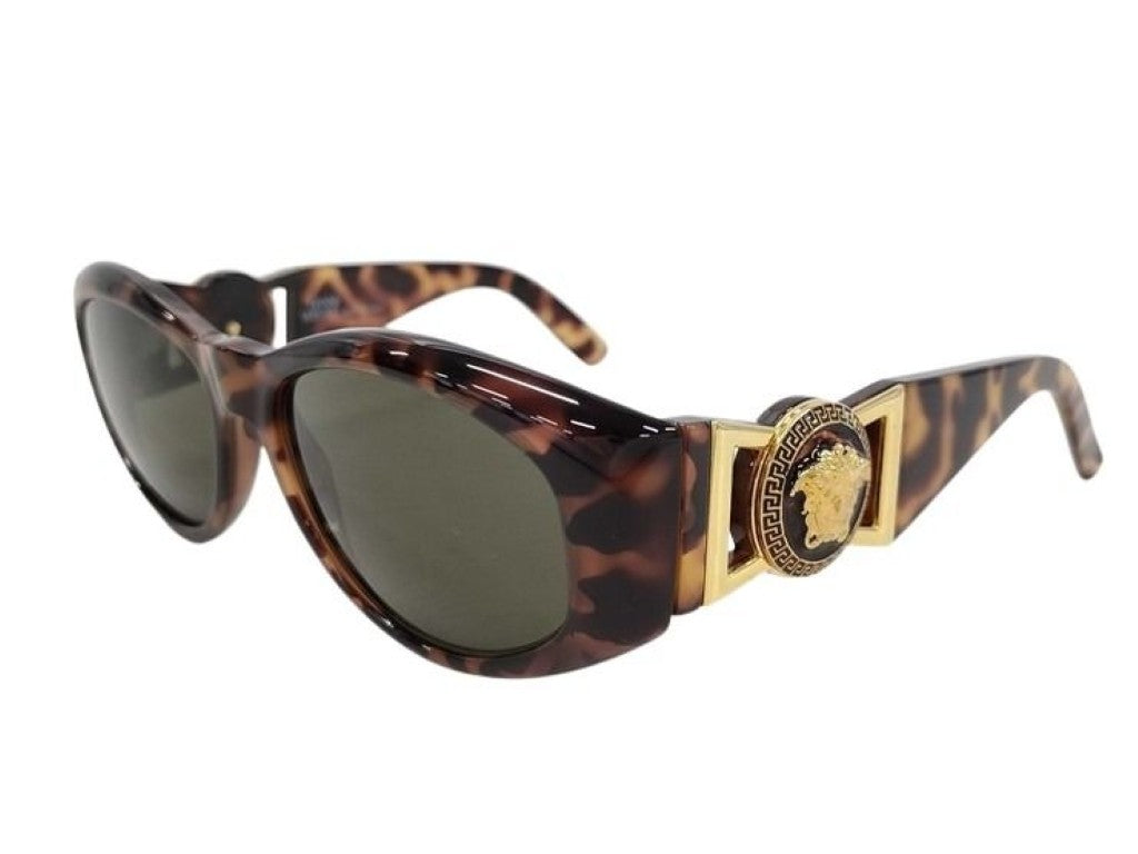 GIANNI VERSACE ヴェルサーチェ サングラス メデューサ MOD424/M ブラウン系 プラスチック 美品