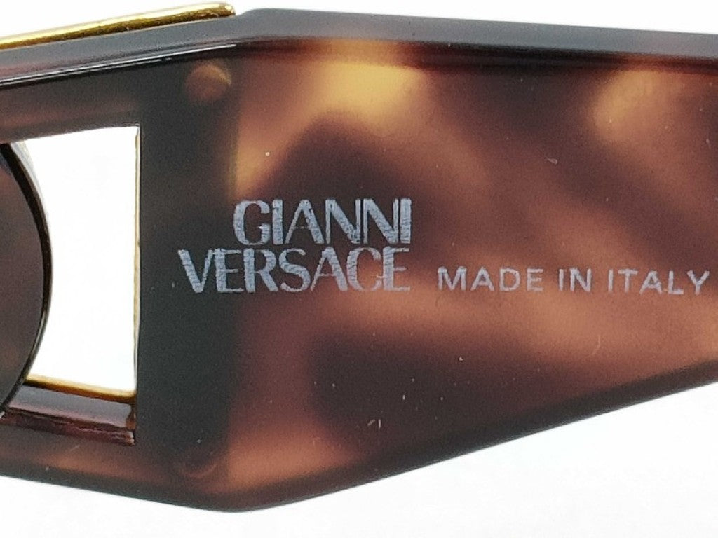 GIANNI VERSACE ヴェルサーチェ サングラス メデューサ MOD424/M ブラウン系 プラスチック 美品