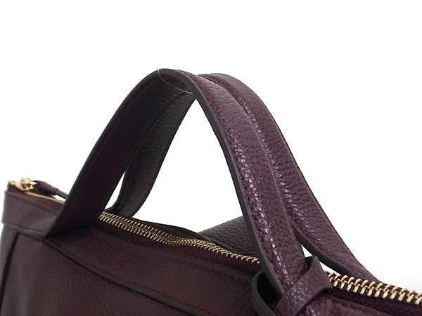 COLE HAAN コールハーン ハンドバッグ グランド アンビション パープル系 レザー レディース 2WAY トートバッグ ショルダーバッグ リュック ゴールド金具 美品