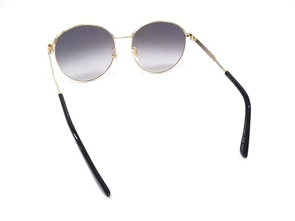 GUCCI グッチ サングラス インターロッキングG GG0206SK ゴールド系×レンズ ブラックグラデーション メタル ユニセックス 美品
