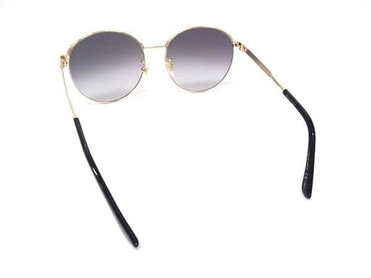 GUCCI グッチ サングラス インターロッキングG GG0206SK ゴールド系×レンズ ブラックグラデーション メタル ユニセックス 美品