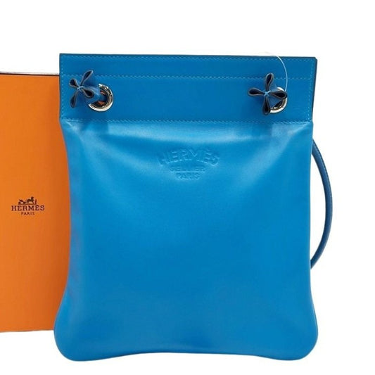 HERMES エルメス ショルダーバッグ サックアリーヌミニ ブルー系 スイフト レディース 美品