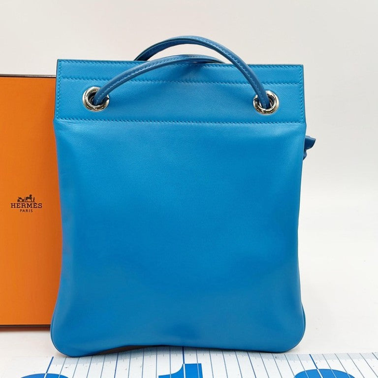 HERMES エルメス ショルダーバッグ サックアリーヌミニ ブルー系 スイフト レディース 美品