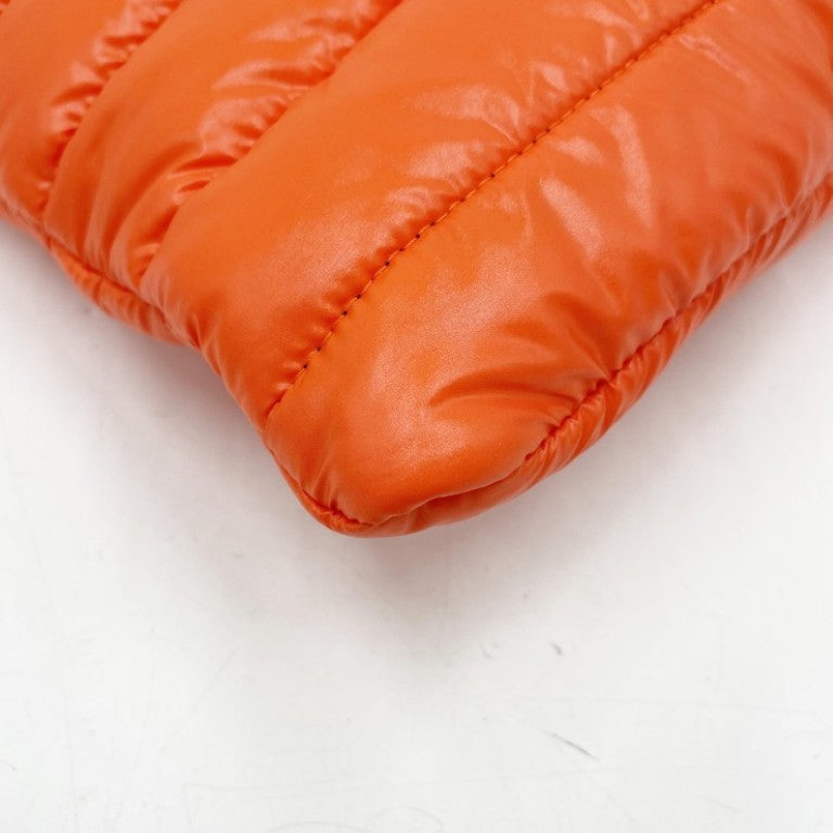 MONCLER モンクレール クラッチバッグ ポーチGM E109A6004100 オレンジ ブラック系 ナイロン メンズ 美品