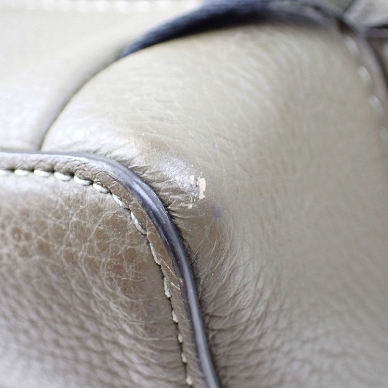 COACH コーチ リュックサック シグネチャー CE523 カーキ系 キャンバス×レザー ユニセックス バックパック 巾着 美品