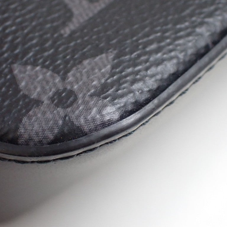 LOUIS VUITTON ルイヴィトン ペンケース トゥルース エリザベット GI0199 ブラック系 モノグラムエクリプス ユニセックス 筆箱 ポーチ シルバー金具 美品