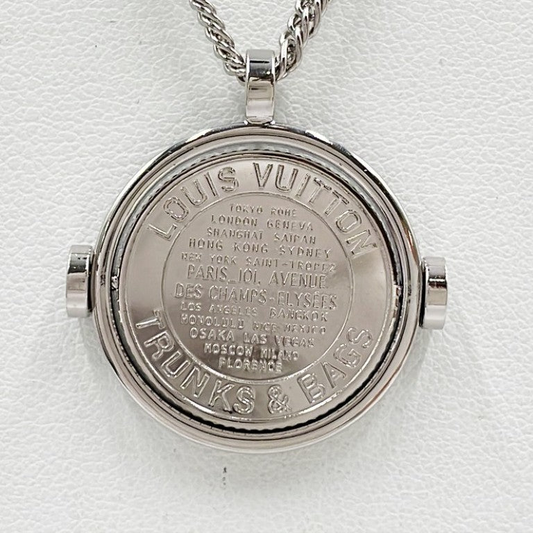 LOUIS VUITTON ルイヴィトン ネックレス コリエ･メダリオン M63643 シルバー系 メタル ユニセックス 美品
