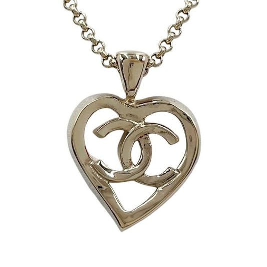 CHANEL シャネル ネックレス ココマーク ゴールド系 メタル レディース ハート 美品