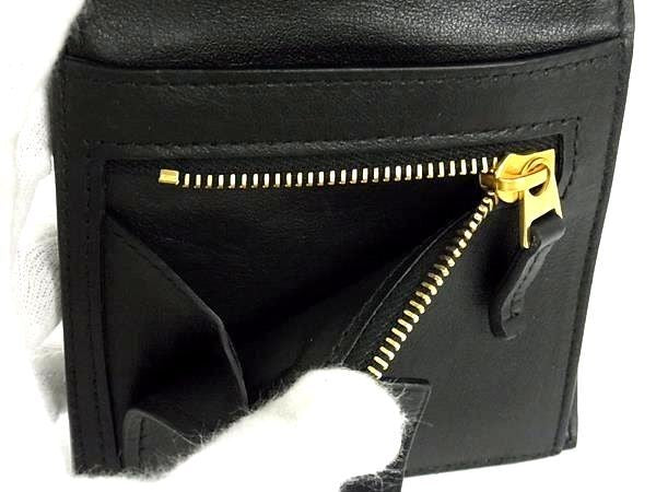 BOTTEGA VENETA ボッテガヴェネタ 二つ折り財布 パテッド 二つ折り ウォレット ブラック系 レザー レディース 超美品