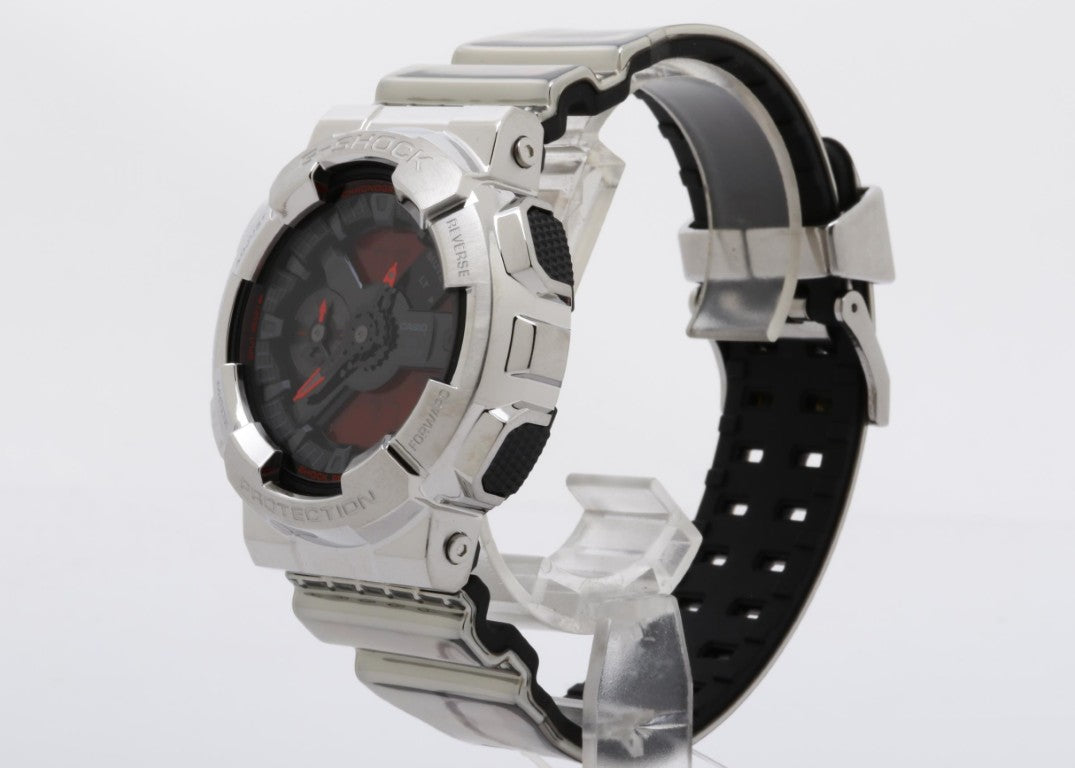 CASIO カシオ 時計 G-SHOCK FINE METALLIC SERIES ANALOG-DIGITAL 110 SERIES GM-110YRA-8AJF レッド ブラック シルバー系 樹脂／ステンレススチール メンズ アナデジ 新品未使用展示品