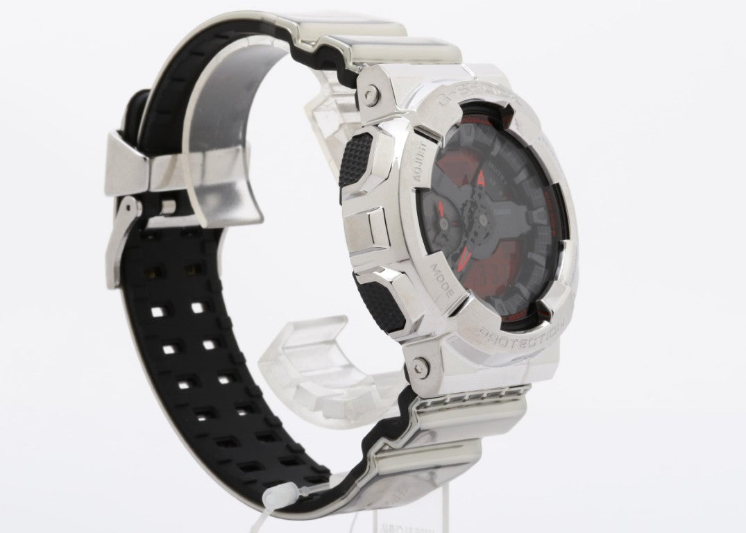 CASIO カシオ 時計 G-SHOCK FINE METALLIC SERIES ANALOG-DIGITAL 110 SERIES GM-110YRA-8AJF レッド ブラック シルバー系 樹脂／ステンレススチール メンズ アナデジ 新品未使用展示品