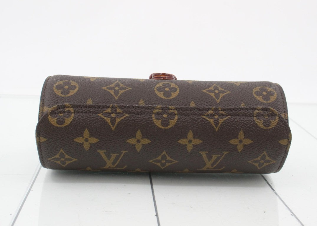 LOUIS VUITTON ルイヴィトン ウォッチケース エテュイ 3 モントル M47530 ブラウン系 モノグラム ユニセックス ゴールド金具 美品
