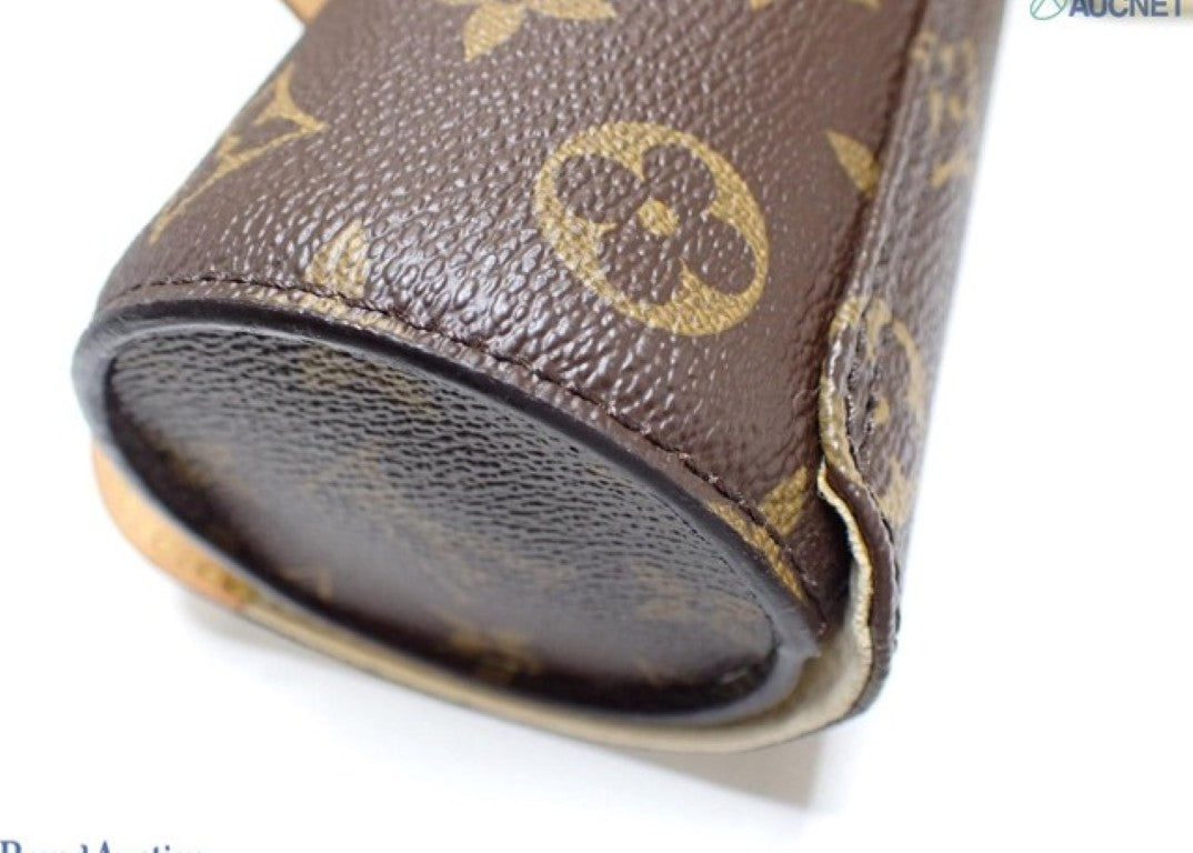 LOUIS VUITTON ルイヴィトン ウォッチケース エテュイ 3 モントル M47530 ブラウン系 モノグラム ユニセックス ゴールド金具 美品