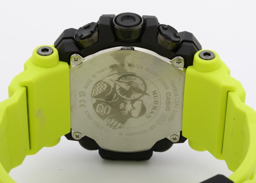 CASIO カシオ 時計 G-SHOCK MASTER OF G - LAND MUDMAN GW-9500MRY-1A9JF ブラック イエロー系 カーボンファイバー強化樹脂（バイオマスプラスチック）／ステンレススチール 樹脂バンド（バイオマスプラスチック） メンズ デジタル 超美品