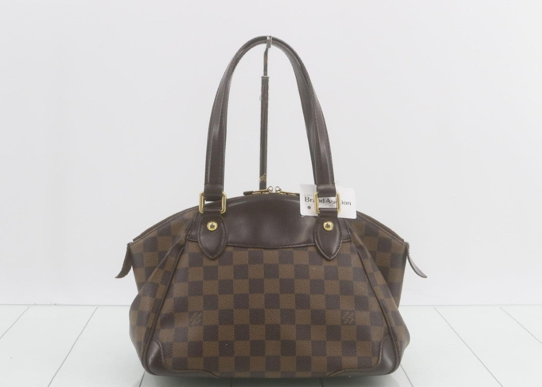 LOUIS VUITTON ルイヴィトン ハンドバッグ ヴェローナPM N41117 エベヌ（ブラウン）系 ダミエ レディース ゴールド金具 美品