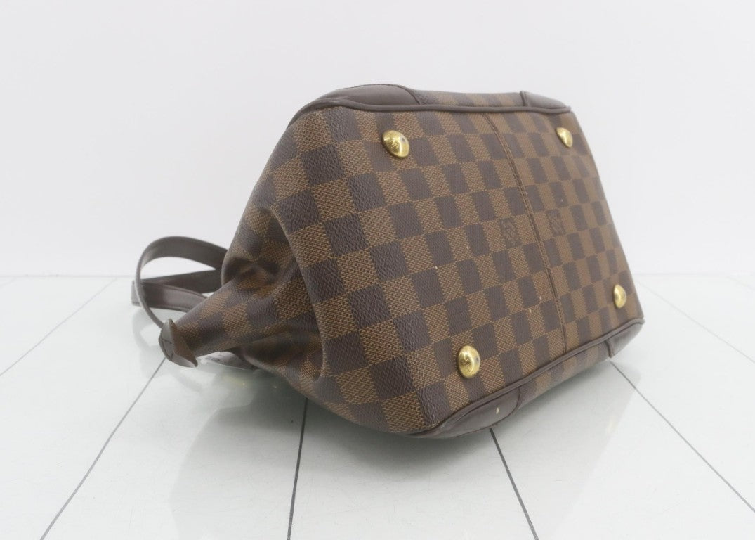 LOUIS VUITTON ルイヴィトン ハンドバッグ ヴェローナPM N41117 エベヌ（ブラウン）系 ダミエ レディース ゴールド金具 美品