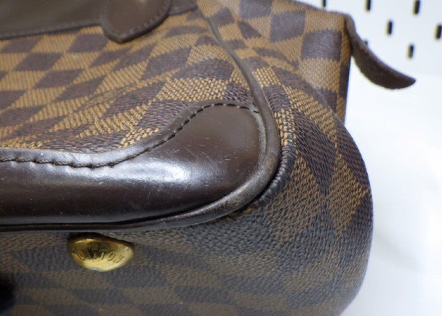 LOUIS VUITTON ルイヴィトン ハンドバッグ ヴェローナPM N41117 エベヌ（ブラウン）系 ダミエ レディース ゴールド金具 美品