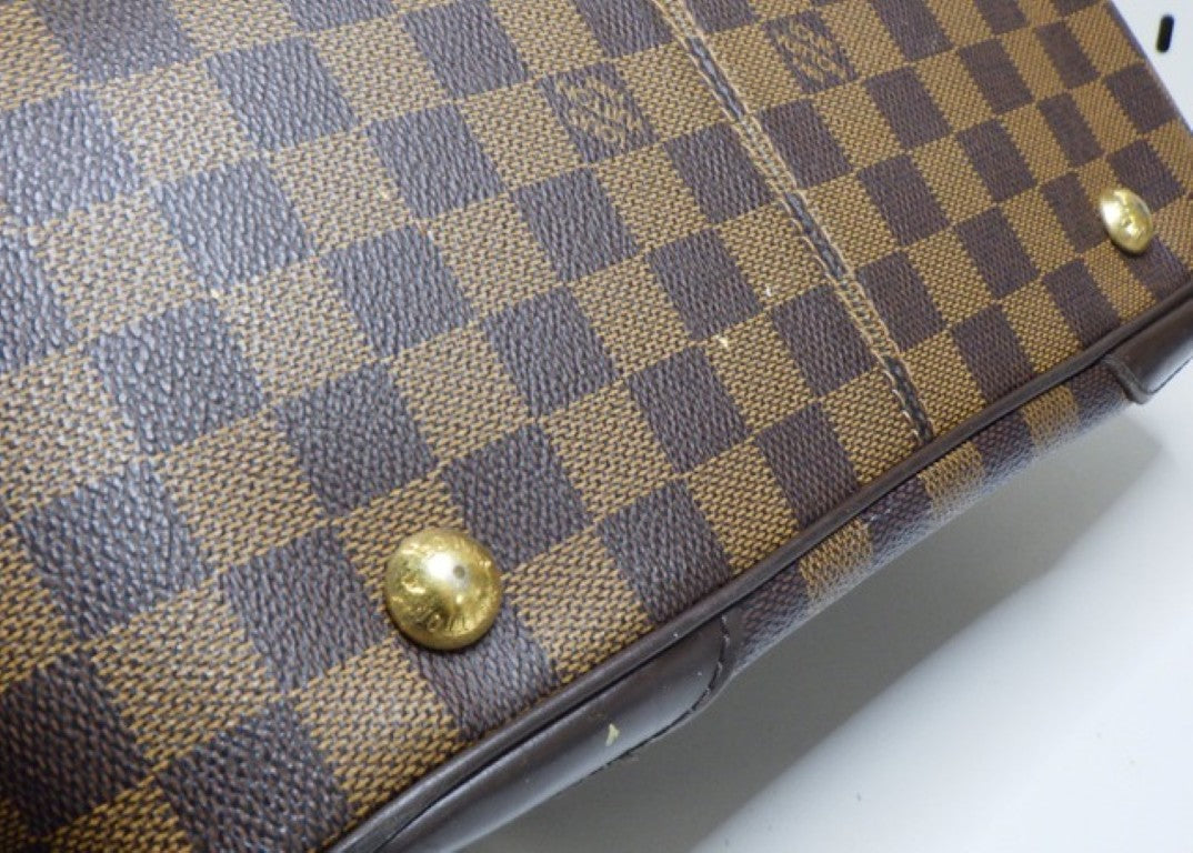 LOUIS VUITTON ルイヴィトン ハンドバッグ ヴェローナPM N41117 エベヌ（ブラウン）系 ダミエ レディース ゴールド金具 美品