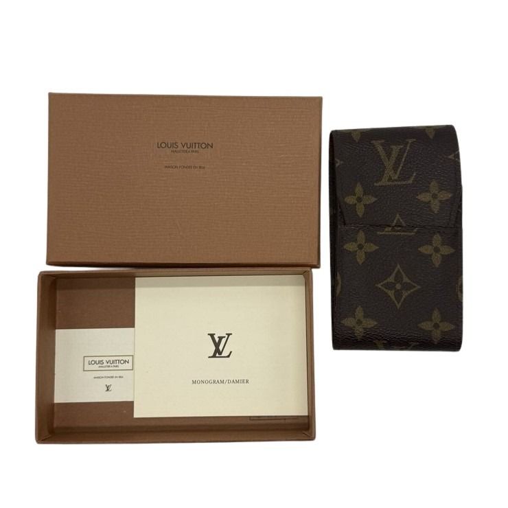 LOUIS VUITTON ルイヴィトン シガレットケース エテュイ シガレット M63024 ブラウン系 モノグラム ユニセックス 煙草入れ 美品