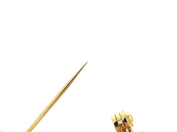 Christian Dior ディオール ブローチ リーフ リース ゴールド系 メタル ラインストーン レディース ヴィンテージ 超美品