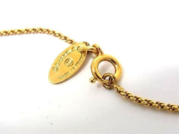 CHANEL シャネル ネックレス サークル ロープモチーフ 3682 ゴールド系 メタル フェイクパール レディース ヴィンテージ 美品