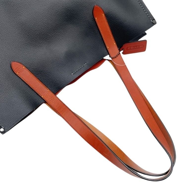 COACH コーチ トートバッグ リレートート CH756 ブラック ブラウン系 レザー レディース 美品