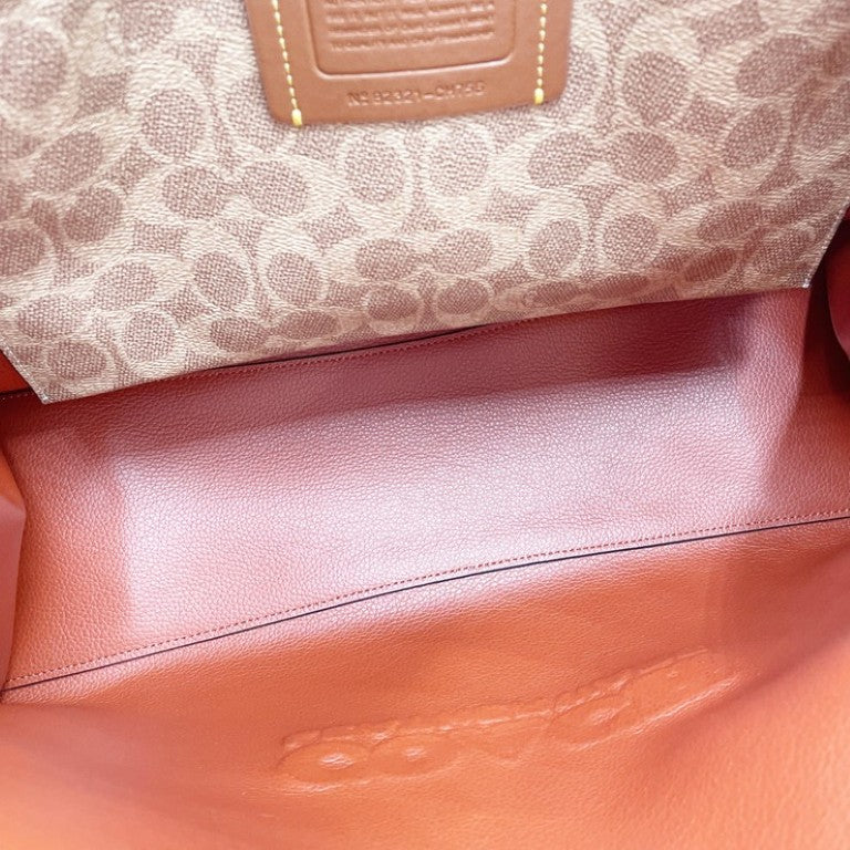 COACH コーチ トートバッグ リレートート CH756 ブラック ブラウン系 レザー レディース 美品