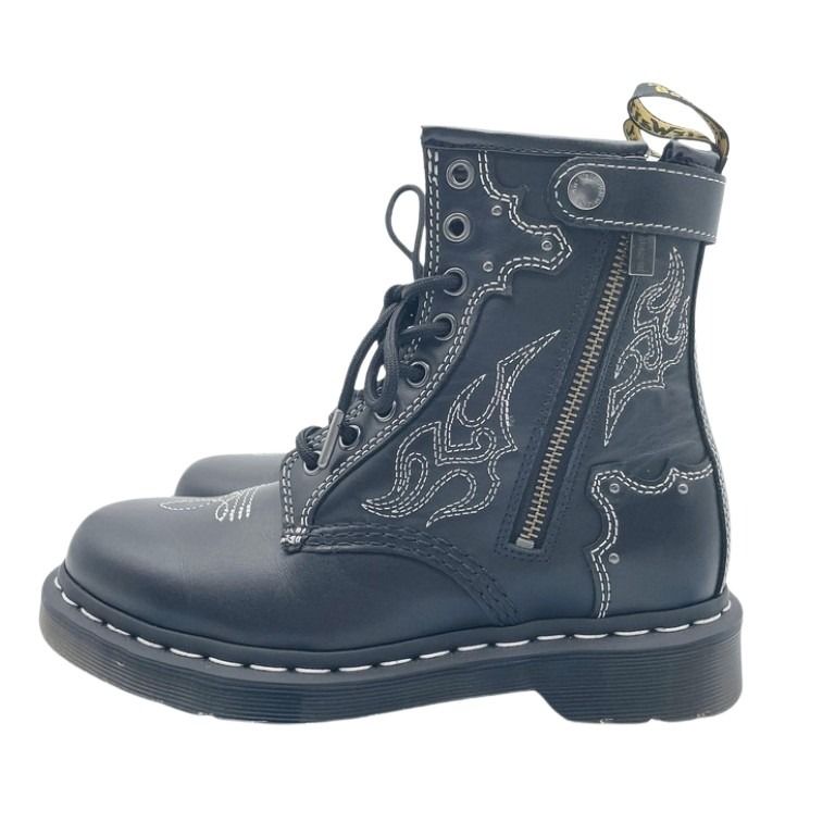 Dr.Martens ドクターマーチン シューズ GOTHIC AMERICANA コレクション 8ホールブーツ 1460GA ブラック系 レザー レディース レースアップ 超美品
