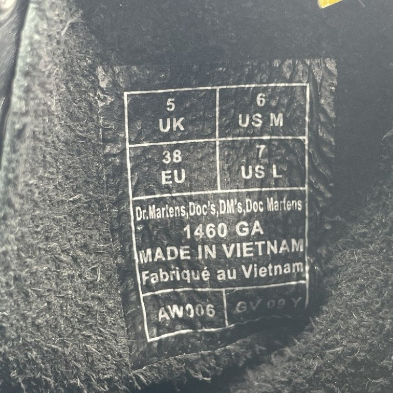 Dr.Martens ドクターマーチン シューズ GOTHIC AMERICANA コレクション 8ホールブーツ 1460GA ブラック系 レザー レディース レースアップ 超美品